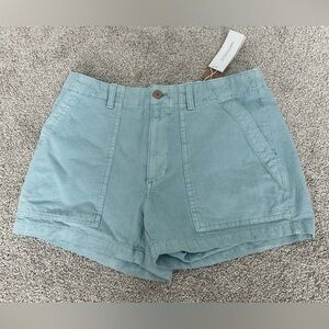 NWT Outerknown Corduroy Baby Blue Shorts Organic Cotton Women Size 27 Retail $88